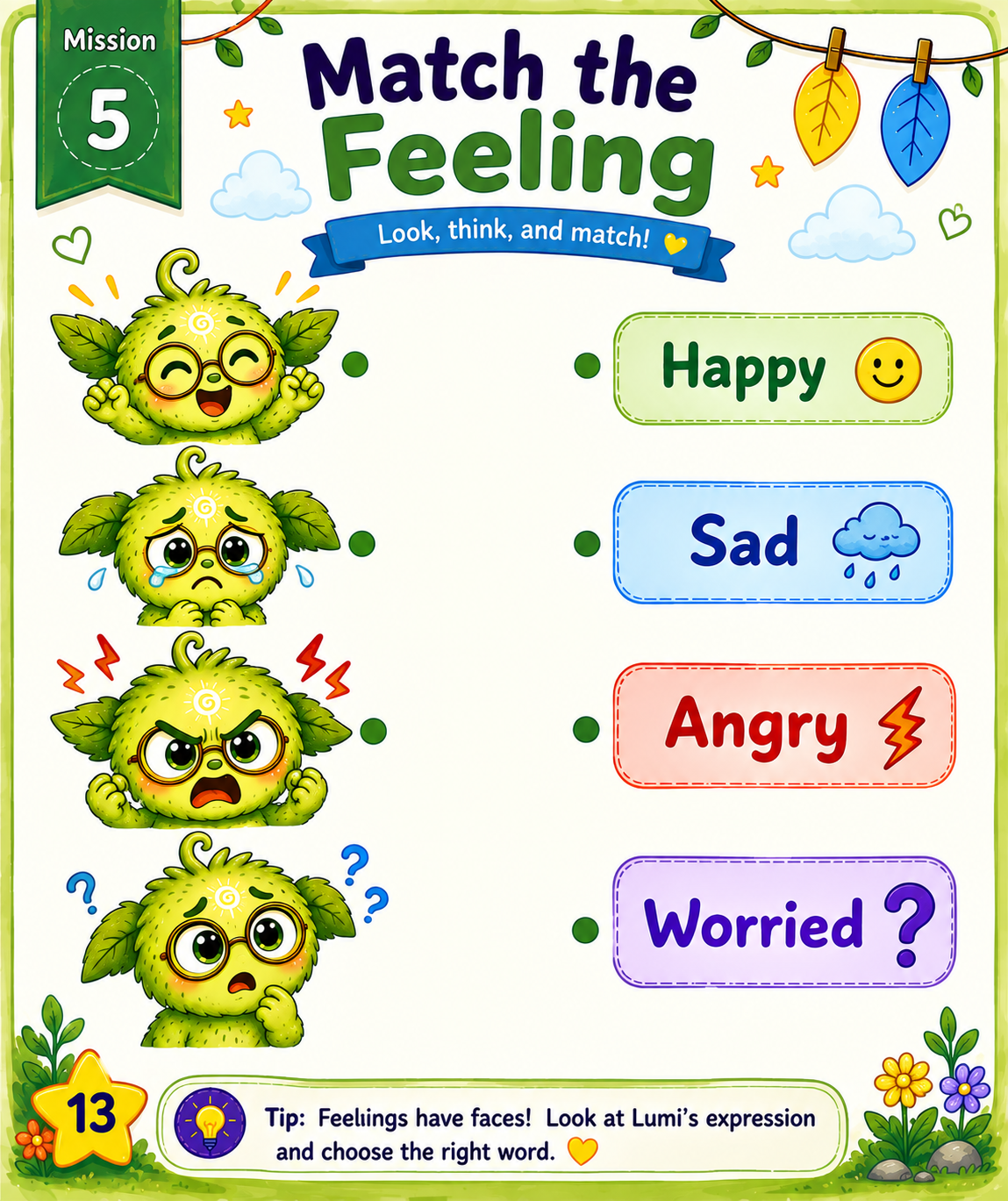 Match the Feeling activity