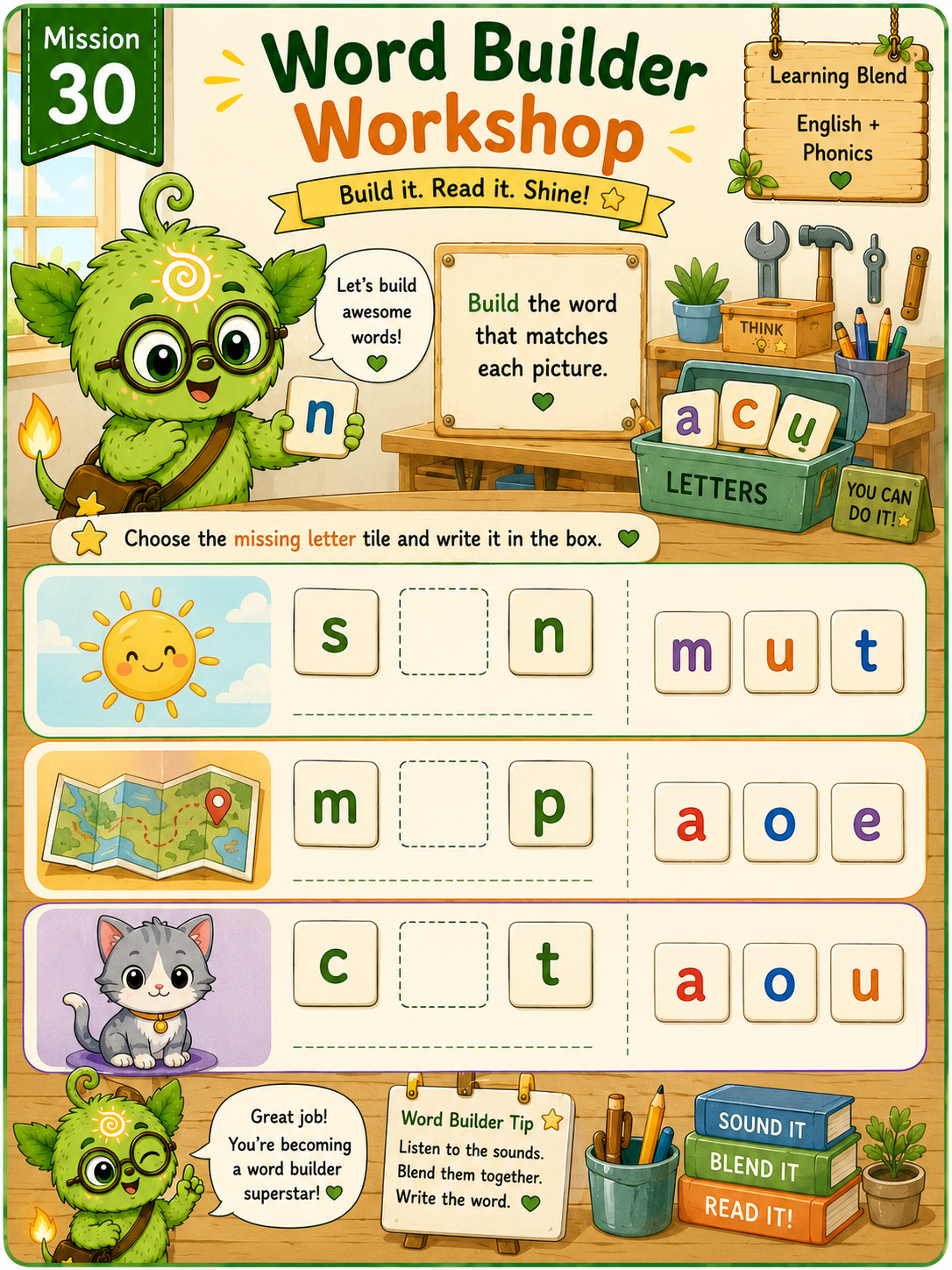 Word Builder Workshop activity