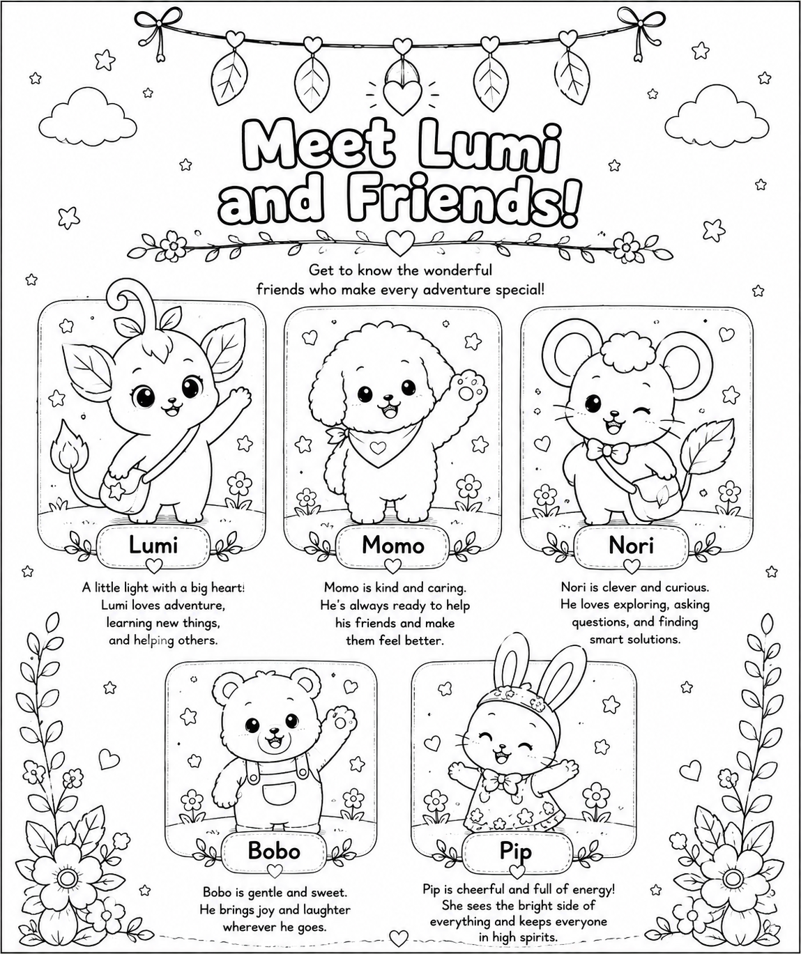 Meet Lumi and Friends page