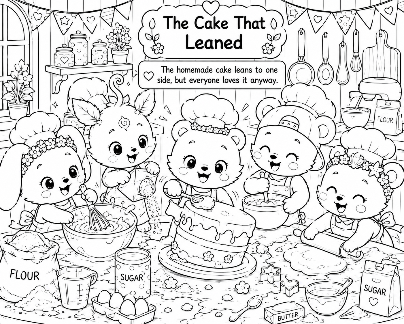 Friends learning through a cake moment