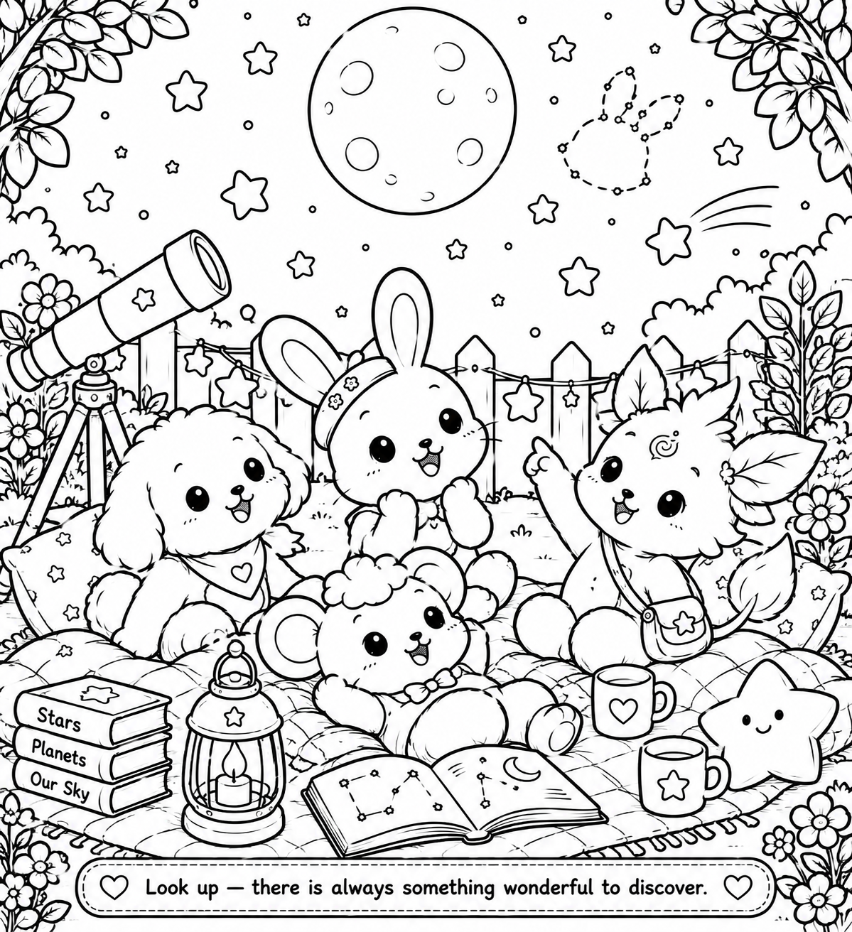 Friends stargazing
