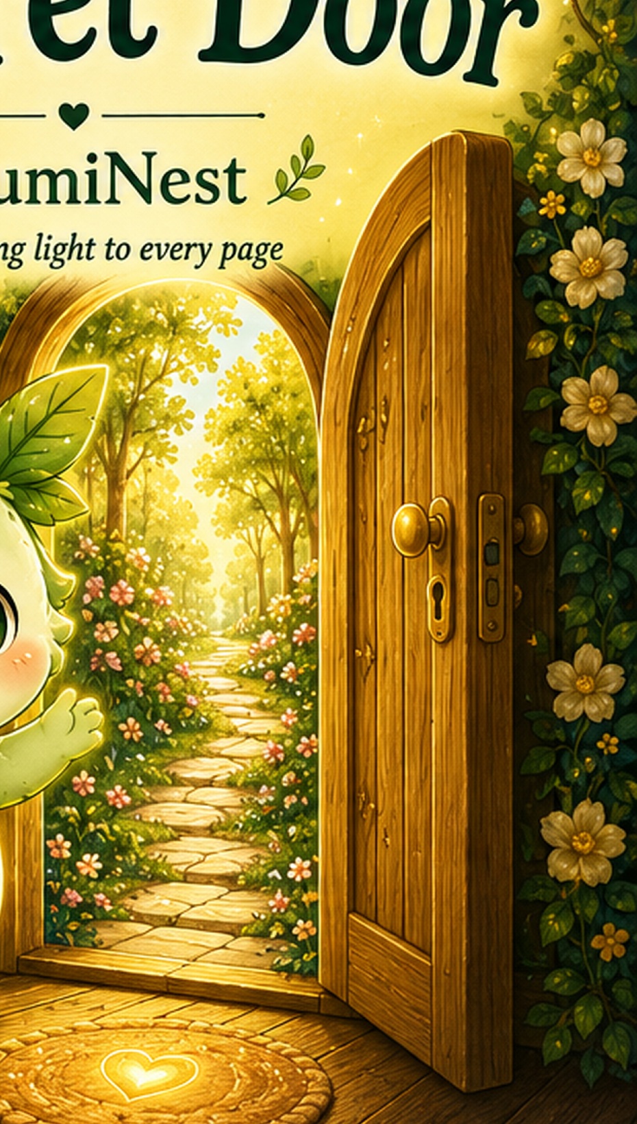 The glowing secret door from Lumi's world