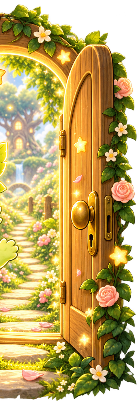 A magical doorway in Lumi’s world